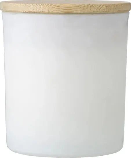 Vela de cristal con tapa de bambú 33 h
