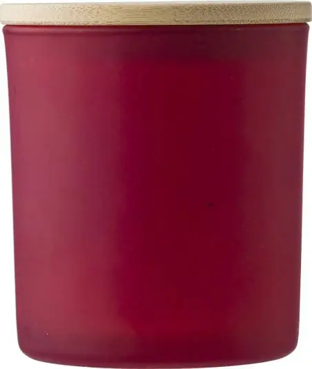 Vela de cristal con tapa de bambú 33 h