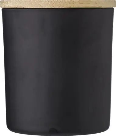 Vela de cristal con tapa de bambú 33 h