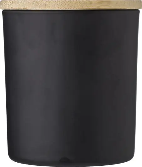 Vela de cristal con tapa de bambú 33 h