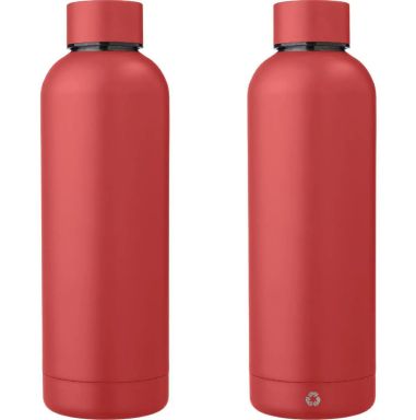 Botella acero reciclado doble pared 500 ml grabado y caja