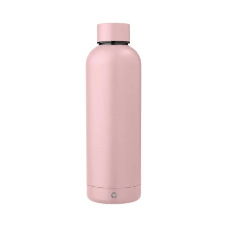 Botella acero reciclado doble pared 500 ml grabado y caja