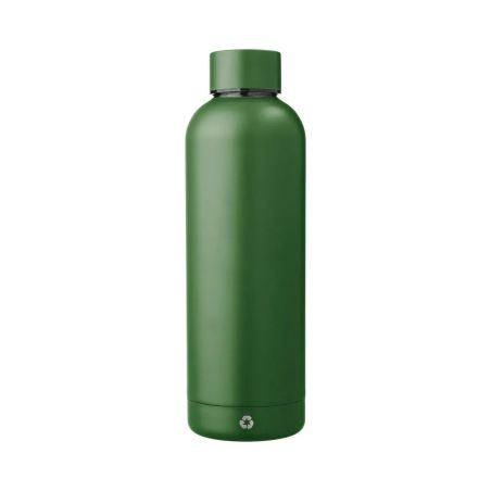 Botella acero reciclado doble pared 500 ml grabado y caja