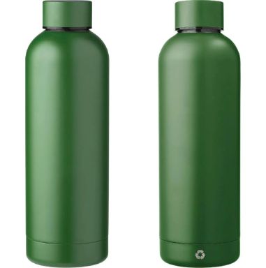 Botella acero reciclado doble pared 500 ml grabado y caja