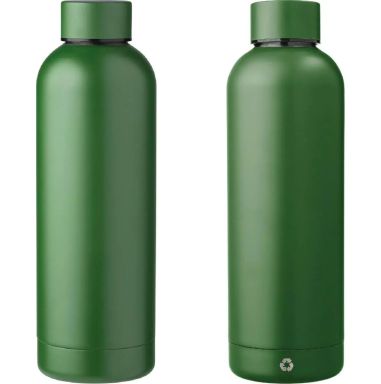 Botella acero reciclado doble pared 500 ml grabado y caja