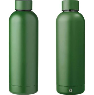 Botella acero reciclado doble pared 500 ml grabado y caja