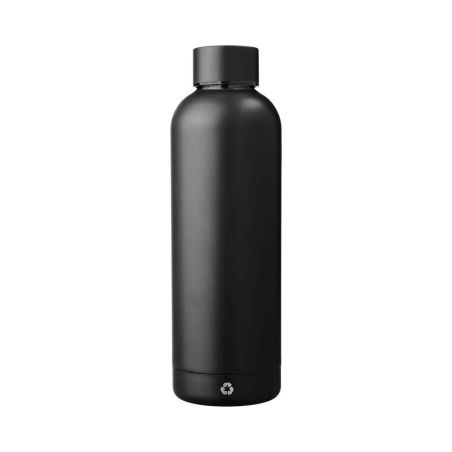 Botella acero reciclado doble pared 500 ml grabado y caja