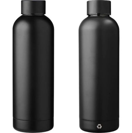 Botella acero reciclado doble pared 500 ml grabado y caja