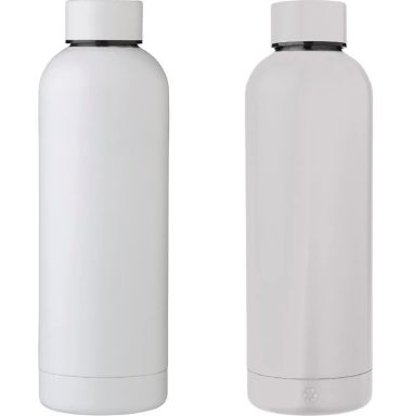 Botella acero reciclado doble pared 500 ml grabado y caja