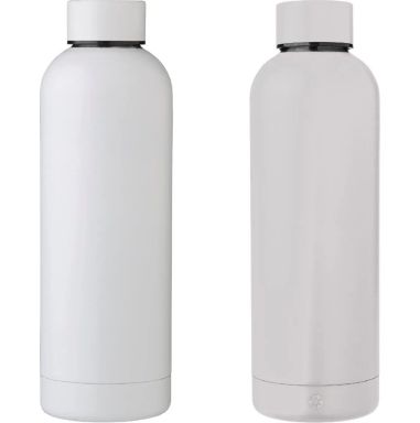 Botella acero reciclado doble pared 500 ml grabado y caja