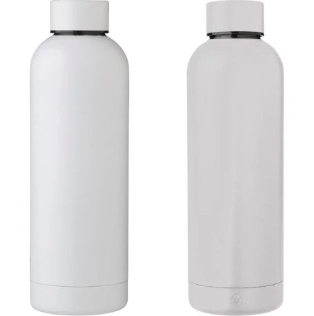 Botella acero reciclado doble pared 500 ml grabado y caja