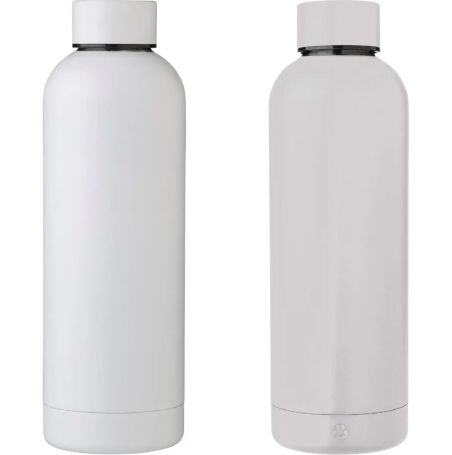 Botella acero reciclado doble pared 500 ml grabado y caja
