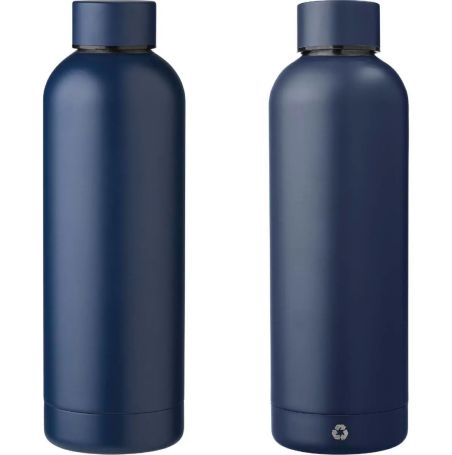 Botella acero reciclado doble pared 500 ml grabado y caja