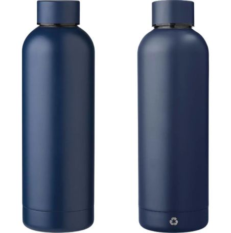 Botella acero reciclado doble pared 500 ml grabado y caja