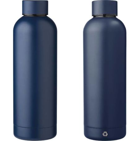 Botella acero reciclado doble pared 500 ml grabado y caja