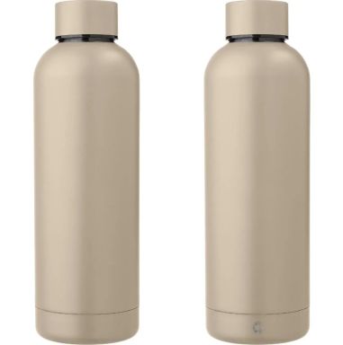Botella acero reciclado doble pared 500 ml grabado y caja