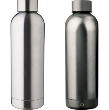 Botella acero reciclado doble pared 500 ml grabado y caja