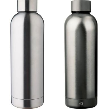 Botella acero reciclado doble pared 500 ml grabado y caja