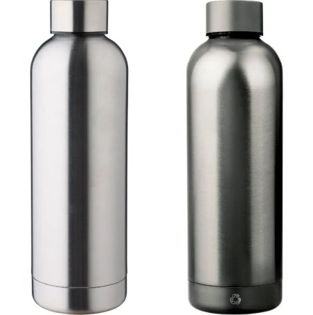 Botella acero reciclado doble pared 500 ml grabado y caja