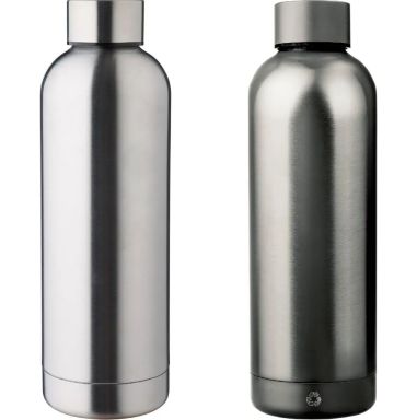 Botella acero reciclado doble pared 500 ml grabado y caja