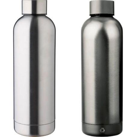 Botella acero reciclado doble pared 500 ml grabado y caja