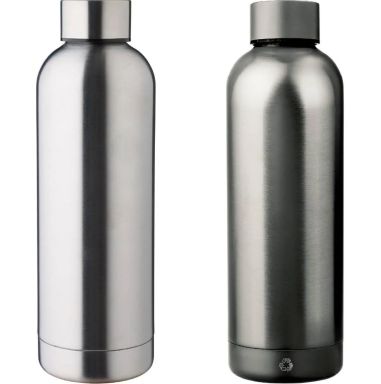 Botella acero reciclado doble pared 500 ml grabado y caja