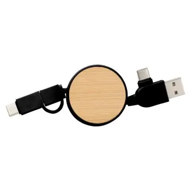 Set cables extensible bambú ABS 35 cm