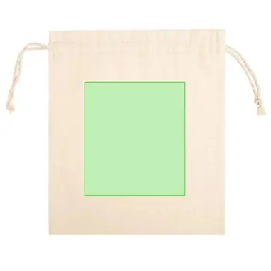 Bolsa algodón 105g/m2 cordón autocierre cosida 30x25 cm
