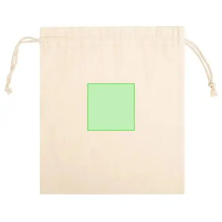 Bolsa algodón 105g/m2 cordón autocierre cosida 30x25 cm