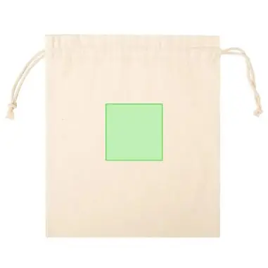 Bolsa algodón 105g/m2 cordón autocierre cosida 30x25 cm