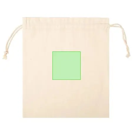 Bolsa algodón 105g/m2 cordón autocierre cosida 30x25 cm