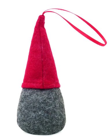 Adorno de gnomo de fieltro con cinta para colgar