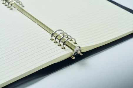 Cuaderno A5 recargable de espiral con cubierta PU reciclado