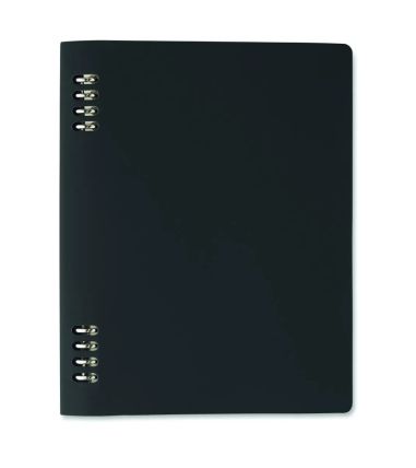 Cuaderno A5 recargable de espiral con cubierta PU reciclado
