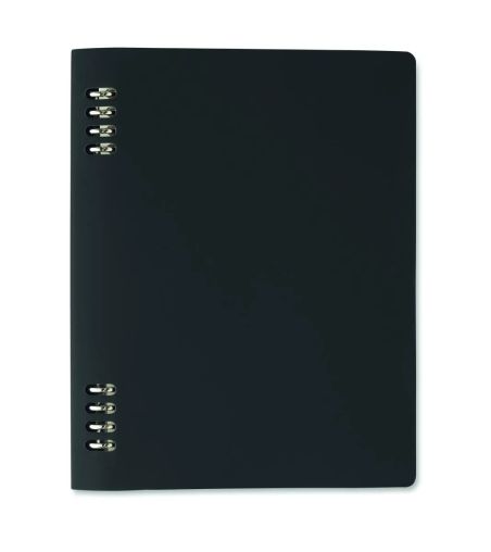 Cuaderno A5 recargable de espiral con cubierta PU reciclado