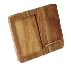 Marco de acacia y cargador 15W Ecológico Personalizado 7MO3138