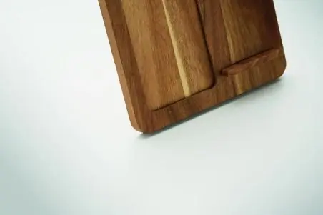 Marco de acacia y cargador 15W Ecológico Personalizado 7MO3138