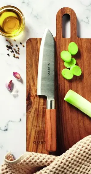 Cuchillo chef madera de haya Ecológico Personalizado 7MO3157