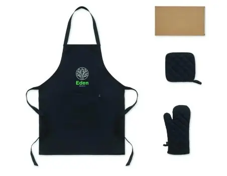 Set cocina algodón reciclado Ecológica Personalizada 7MO3171
