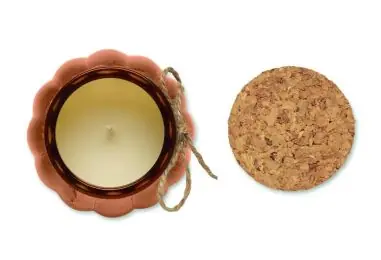 Vela cera vegetal de vainilla Ecológica Personalizada 7MO3193