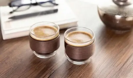 Set vasos café banda de nogal Ecológico Personalizado 7MO3197