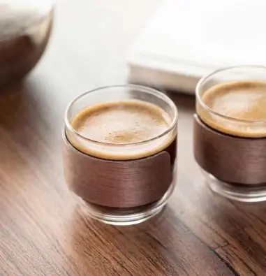Set vasos café banda de nogal Ecológico Personalizado 7MO3197