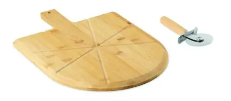 Tabla cortador pizza de bambú Ecológica Personalizada 7MO3202