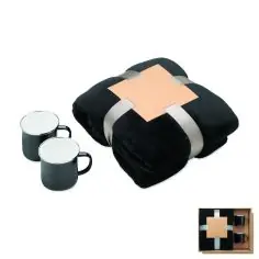 Juego de manta polar y 2 tazas Ecológica Personalizada 7MO3207