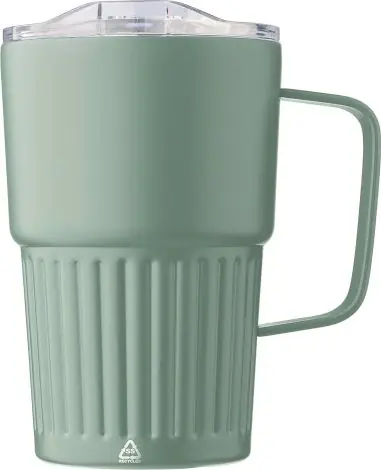Taza termo inox reciclado 450 ml asa tapa deslizante RCS