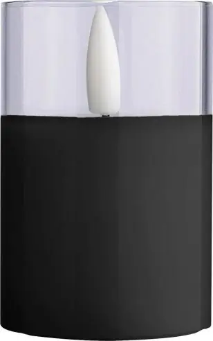 Vela LED PP con soporte vidrio 100 horas