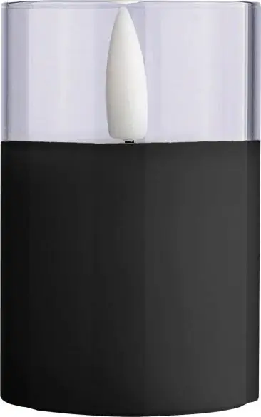 Vela LED PP con soporte vidrio 100 horas