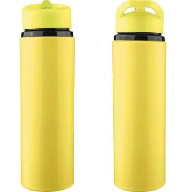 Bidón acero reciclado Zeno 500 ml con pajita