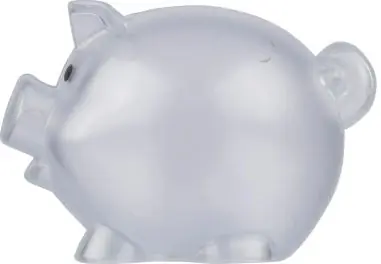 Hucha PS reciclado con forma de cerdito
