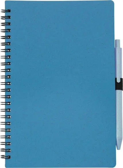 Libreta A5 paja de trigo con bolígrafo